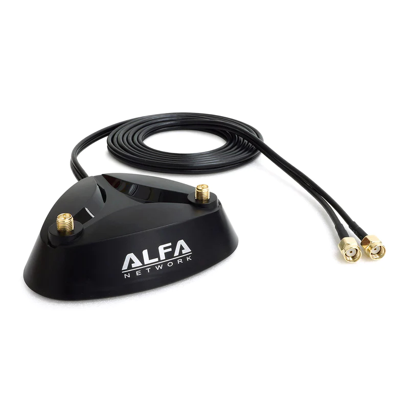 Alfa magnetinė bazė dviem antenoms ARS-AS02T